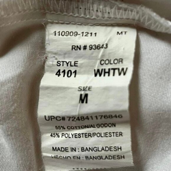 Women's Size Medium Cherokee Solid White Scrub Uniform Pants - Picture 8 of 9